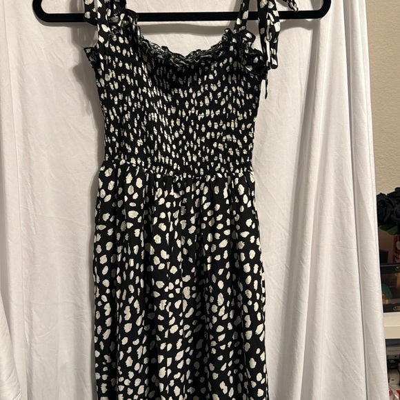 🌿 Lucien Hanna Black & White Smocked Sundress – Size L – NWT 🖤 - Picture 8 of 8